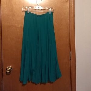 Teal Linen Skirt